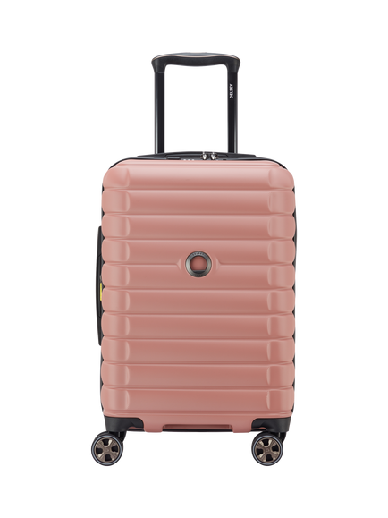 DELSEY Shadow 5.0 55cm Expandable 4-Wheel Cabin Suitcase, Ash Rose, 35L, Ash Rose