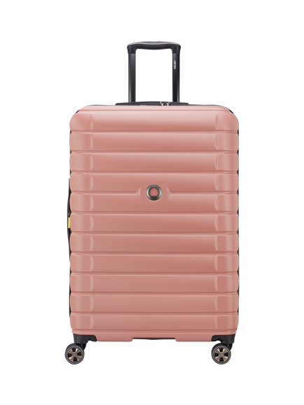 DELSEY Shadow 5.0 76cm Expandable 4-Wheel Large Suitcase, 104L, Ash Rose, Ash Rose
