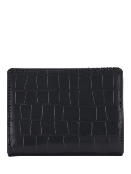 Dune London Keepers Crocodile-Embossed Leather Wallet, Black - view 2, Black