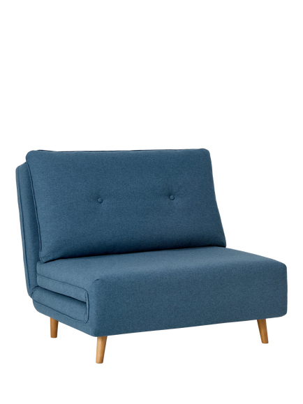 John Lewis OUTLET Chair Bed, Dark Leg, Like New, Navy, Navy