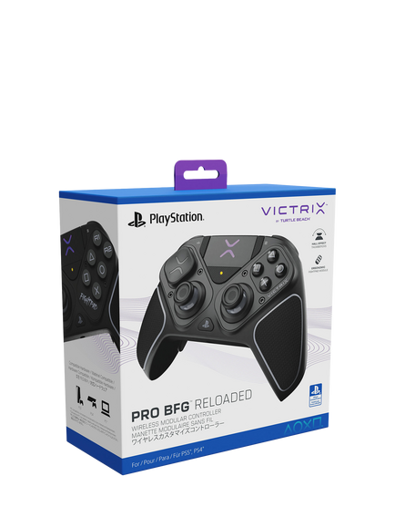 Turtle Beach Victrix Pro BFG Reloaded Bluetooth Wireless Modular Gaming Controller for PS5, PS4 & PC, Ash Grey, Ash Grey
