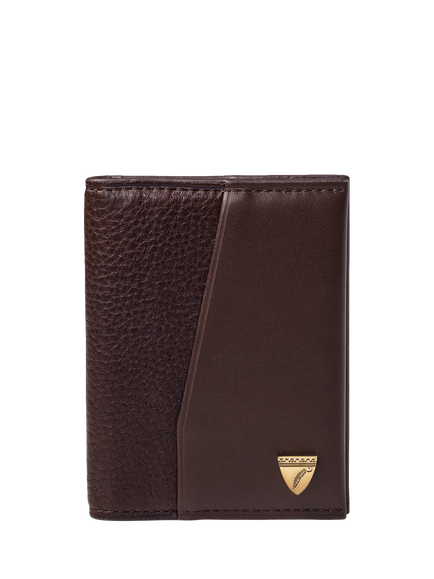Aspinal of London Heritage Double Fold Leather Credit Card Case, Conker, Conker