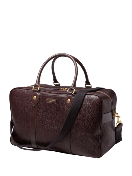 Aspinal of London Leather Holdall Bag, Conker, Conker