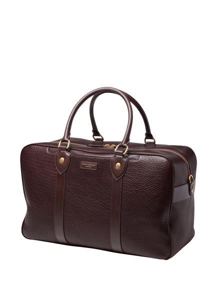 Aspinal of London Leather Holdall Bag, Conker - view 2, Conker