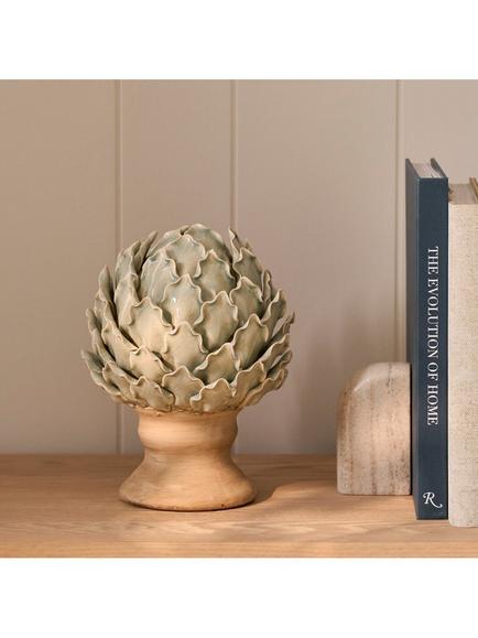 Neptune Eversley Artichoke Large Stoneware Ornament, Sage - view 2, Natural