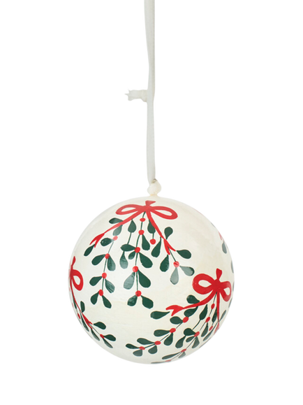 Neptune Ridley Mistletoe Bauble, Green, Natural