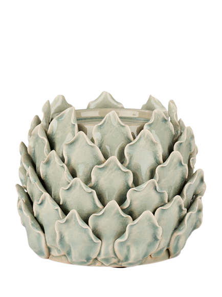 Neptune Eversley Artichoke Medium Stoneware Tealight Holder, Sage, Natural