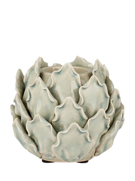 Neptune Eversley Artichoke Small Stoneware Tealight Holder, Sage, Natural