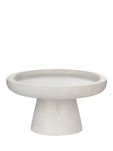 Neptune Malpas Marble Pillar Candle Holder, Natural, Natural