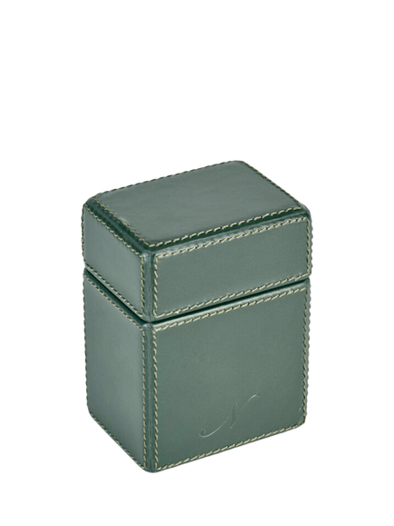 Neptune Leather Playing Card Case, Constable Green, Natural