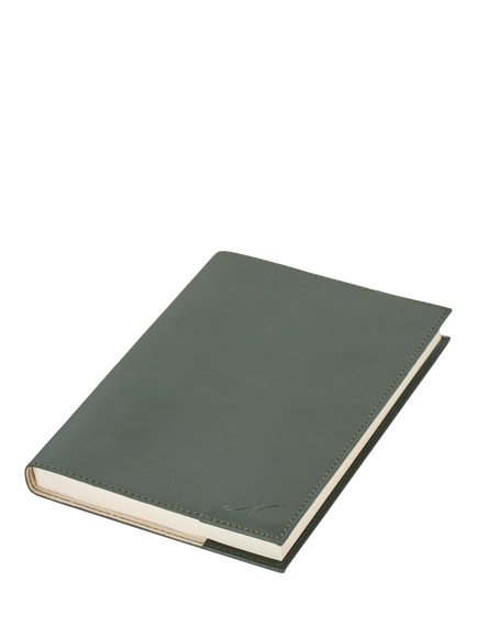Neptune Leather A5 Notebook, Constable Green, Natural