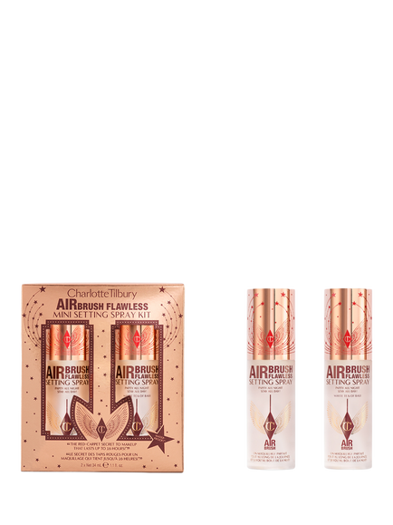 Charlotte Tilbury Airbrush Flawless Mini Setting Spray Kit Makeup Gift Set, Clear Clear