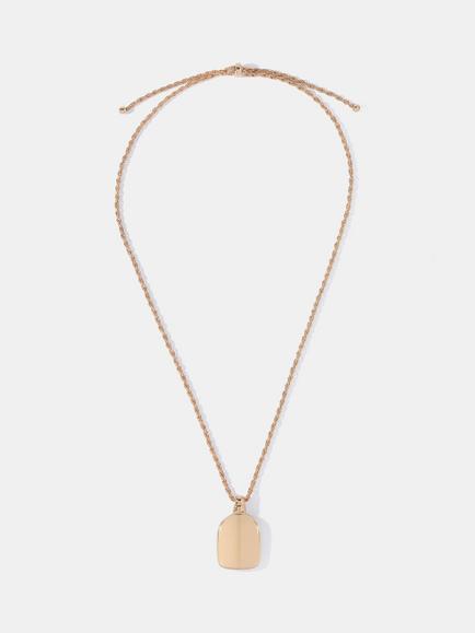 Mint Velvet Longline Pendant Necklace, Gold