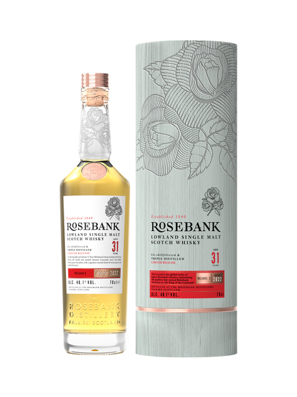 Rosebank 31 Year Old Lowland Single Malt Scotch Whisky, 70cl, Amber