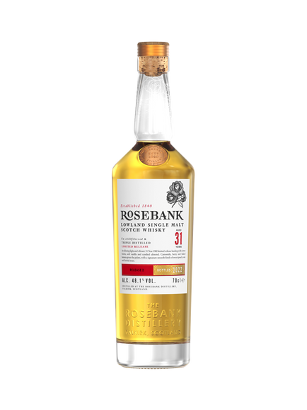 Rosebank 31 Year Old Lowland Single Malt Scotch Whisky, 70cl - view 2, Amber