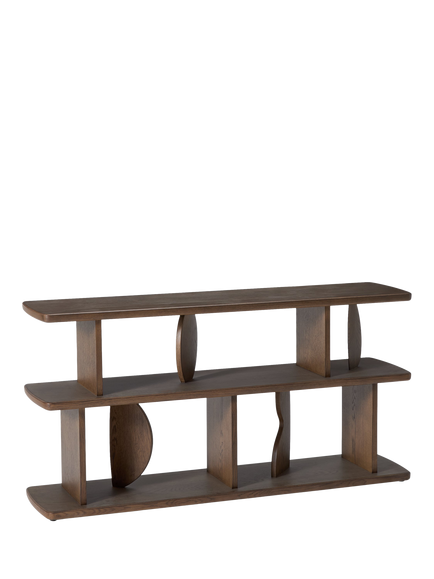 John Lewis OUTLET Aura Console/Shelf Unit, Like New, Dark Stain, Dark Stain