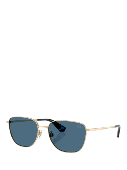 Butterfly BE3171 Women's Rectangular Sunglasses, Gold/Blue, Gold/Blue