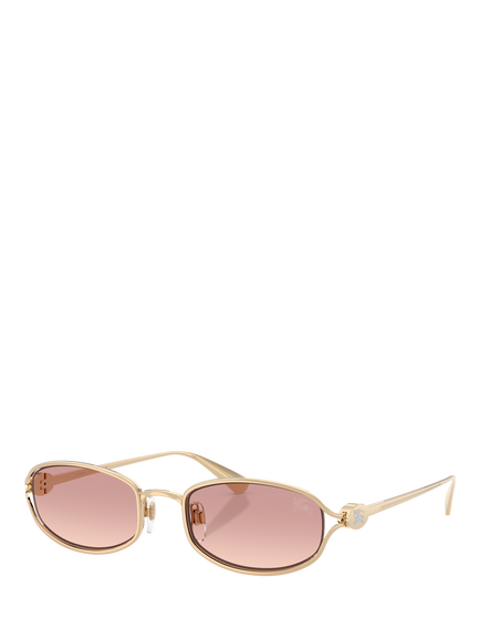 Butterfly BE3177 Women's Oval Sunglasses, Light Gold, Light Gold