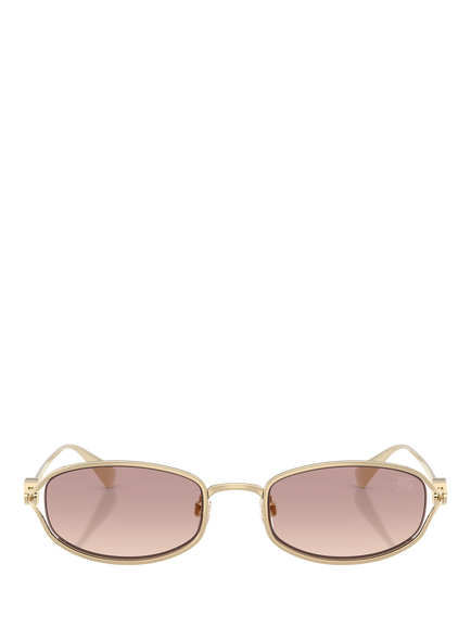 Butterfly BE3177 Women's Oval Sunglasses, Light Gold - view 2, Light Gold