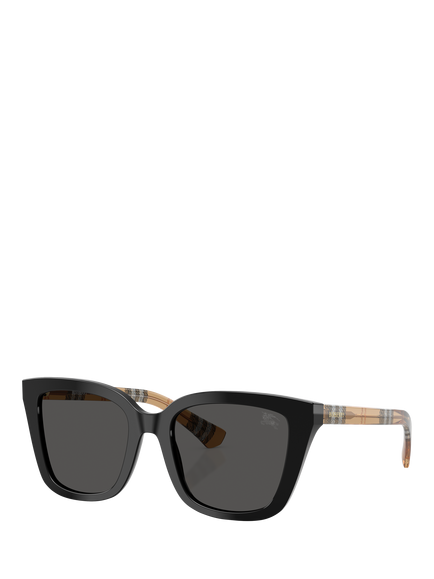 Butterfly BE4487 Women's Square Sunglasses, Black/Brown, Black/Brown