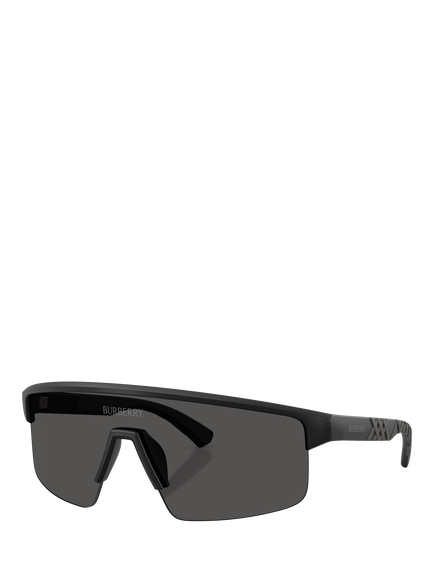 Butterfly BE4498 Unisex Wrap Sunglasses, Matte Black/Grey, Matte Black/Grey