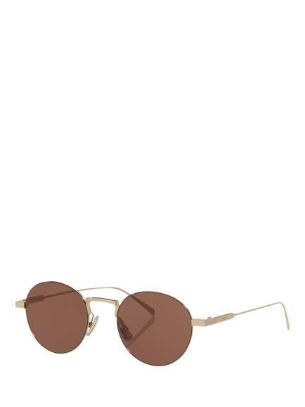 Celine CL000630 Unisex Round Sunglasses, Gold/Brown, Gold/Brown