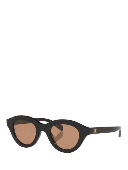 Celine CL000644 Women's Oval Sunglasses, Black/Brown, Black/Brown