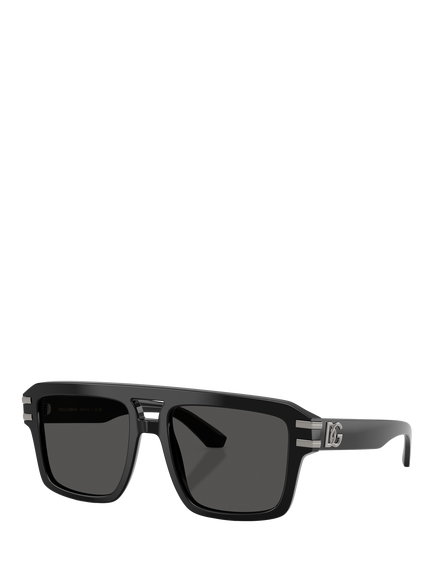 Dolce & Gabbana DG4562 Men's Square Sunglasses, Black, Black