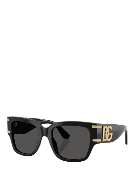 Dolce & Gabbana DG4563 Women's Square Sunglasses, Black, Black