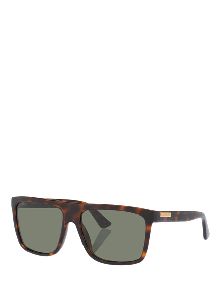 GUCCI GC001850 Unisex Square Sunglasses, Tortoise, Tortoise
