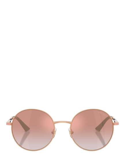 Jimmy Choo JC4028J Women's Round Metal Sunglasses, Rose Gold/ Pink - view 2, Rose Gold/Pink