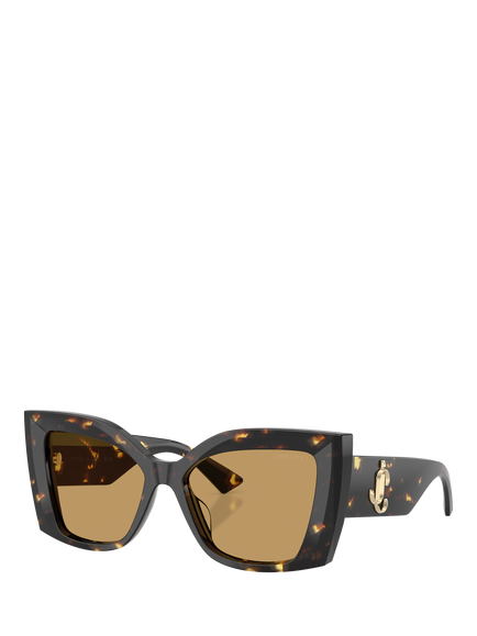 Jimmy Choo JC5074U Women's Butterfly Sunglasses, Tortoise Black/Yellow, Tortoise Black/Yellow
