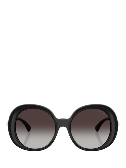 Jimmy Choo JC6004HU Women's Round Gradient Tinted Sunglasses - view 2, Black/Grey