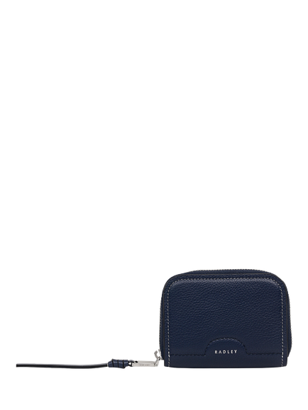 Radley Alma Avenue Leather Small Zip Around Purse, Naval