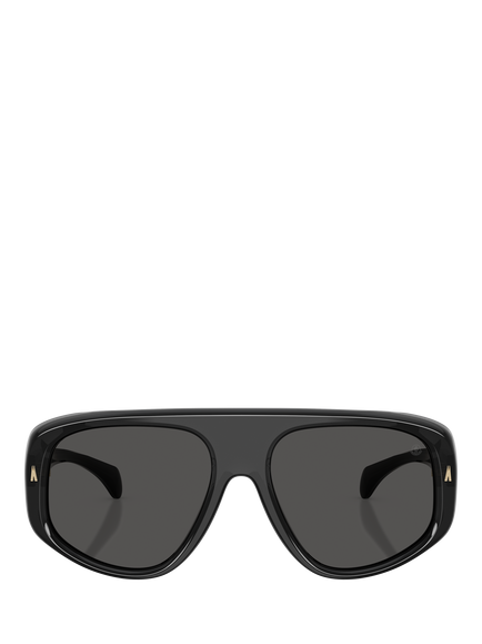 Moncler ME6035U Women's Wide Irregular Frame Sunglasses, Grey - view 2, Transparent Dark Grey
