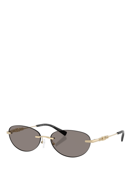 Michael Kors MK1151 Women's Oval Sunglasses, Light Gold, Light Gold