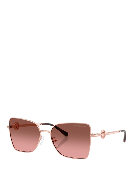 Michael Kors MK1186 Women's Square Sunglasses, Rose Gold, Rose Gold