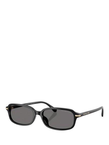 Michael Kors MK2288U Women's Round Polarised Sunglasses, Black, Black