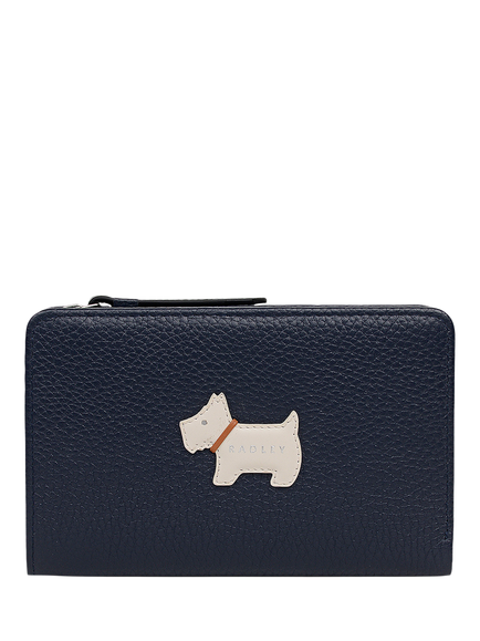 Radley Loyal Collection Medium Bifold Leather Purse, Ink, Ink