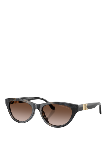 Michael Kors MK2293U Women's Oval Tinted Sunglasses, Black Camo, Black Camo