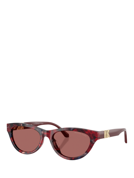 Michael Kors MK2293U Women's Square Tinted Sunglasses, Merlot Camo, Merlot Camo