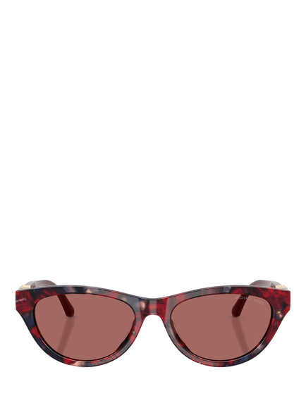 Michael Kors MK2293U Women's Square Tinted Sunglasses, Merlot Camo - view 2, Merlot Camo