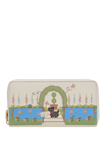 Radley Spring Garden Large Zip-Around Wallet, Salt, Salt