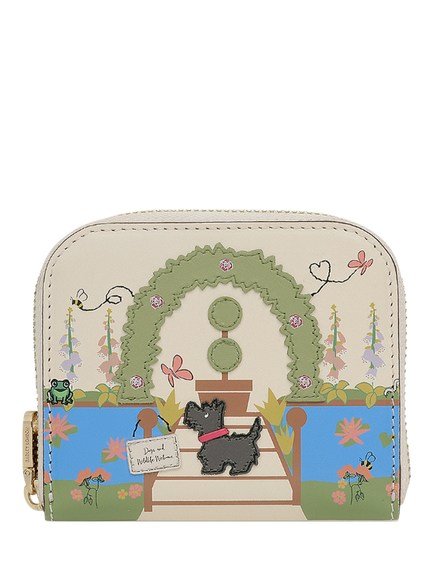 Radley Spring Garden Small Zip-Around Leather Purse, Salt, Salt