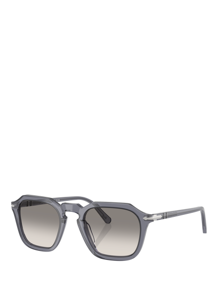 Persol PO3292S Women's Square Gradient Tinted Sunglasses, Ocean/Grey, Transparent Ocean/Grey