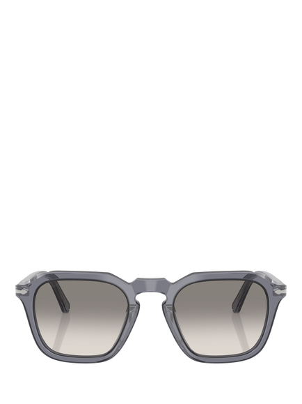 Persol PO3292S Women's Square Gradient Tinted Sunglasses, Ocean/Grey - view 2, Transparent Ocean/Grey