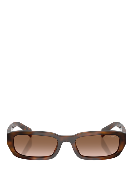 Prada PR B06S Women's Rectangular Sunglasses, Juniper Tortoise/Brown - view 2, Juniper Tortoise/Brown