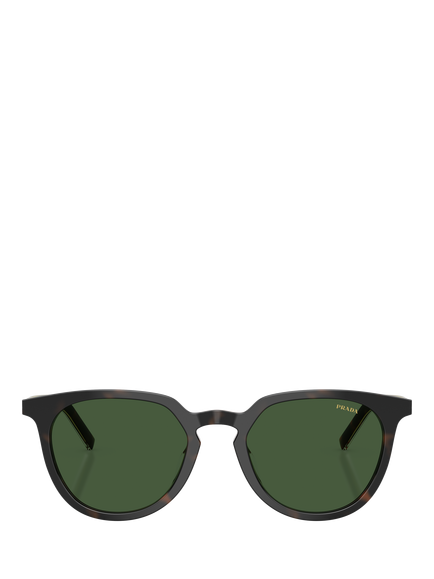 Prada PR D15SD Unisex Oval Sunglasses - view 2, Cherry Tortoise/Green