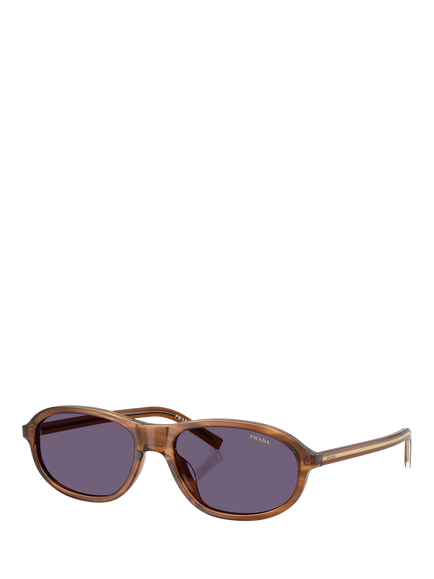 Prada PRD20SU Women's Oval Sunglasses, Rosewood, Rosewood