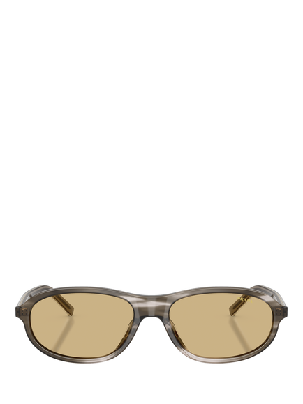 Prada PR D20SU Men's Oval Sunglasses, Ebony - view 2, Ebony